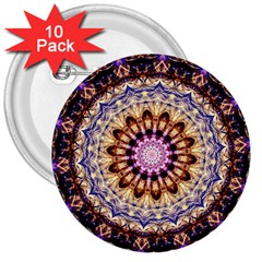 Dreamy Mandala 3  Buttons (10 Pack)  by designworld65