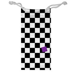 Dropout Purple Check Jewelry Bag