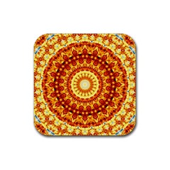 Powerful Love Mandala Rubber Square Coaster (4 Pack) 