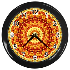 Powerful Love Mandala Wall Clocks (black) by designworld65