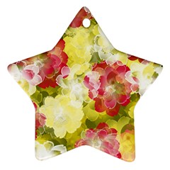 Flower Power Star Ornament (two Sides)