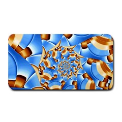 Gold Blue Bubbles Spiral Medium Bar Mats by designworld65