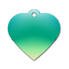 Sealife Green Gradient Dog Tag Heart (one Side) by designworld65