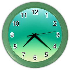 Sealife Green Gradient Color Wall Clocks by designworld65