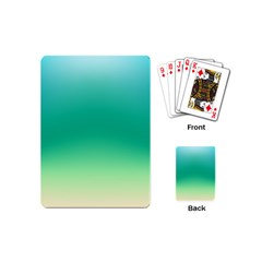 Sealife Green Gradient Playing Cards (mini)  by designworld65