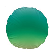 Sealife Green Gradient Standard 15  Premium Round Cushions by designworld65