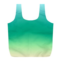 Sealife Green Gradient Full Print Recycle Bags (l)  by designworld65