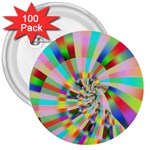 Irritation Funny Crazy Stripes Spiral 3  Buttons (100 pack)  Front