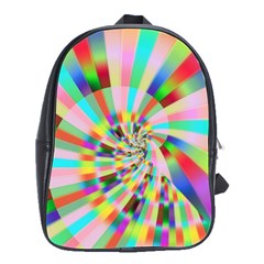 Irritation Funny Crazy Stripes Spiral School Bag (large)