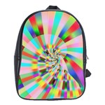 Irritation Funny Crazy Stripes Spiral School Bag (Large) Front