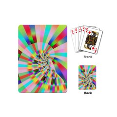 Irritation Funny Crazy Stripes Spiral Playing Cards (mini)  by designworld65