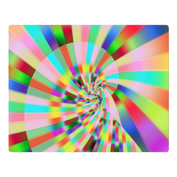 Irritation Funny Crazy Stripes Spiral Double Sided Flano Blanket (Large) 