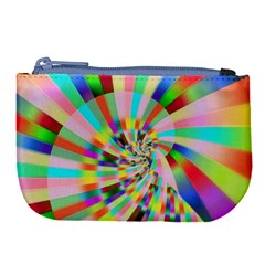 Irritation Funny Crazy Stripes Spiral Large Coin Purse