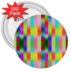 Multicolored Irritation Stripes 3  Buttons (100 Pack) 