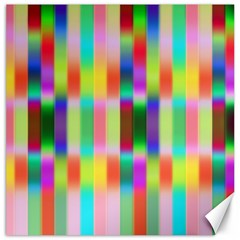 Multicolored Irritation Stripes Canvas 20  X 20   by designworld65