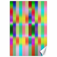 Multicolored Irritation Stripes Canvas 20  X 30   by designworld65