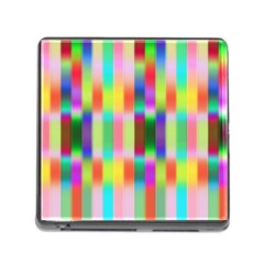 Multicolored Irritation Stripes Memory Card Reader (square) by designworld65