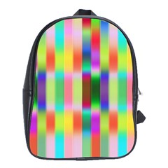 Multicolored Irritation Stripes School Bag (xl) by designworld65