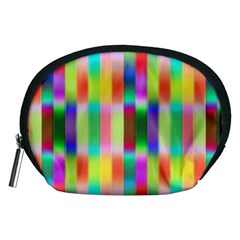 Multicolored Irritation Stripes Accessory Pouches (medium)  by designworld65