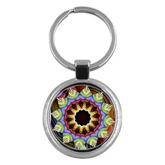 Love Energy Mandala Key Chains (round)  by designworld65