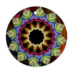 Love Energy Mandala Round Ornament (two Sides) by designworld65