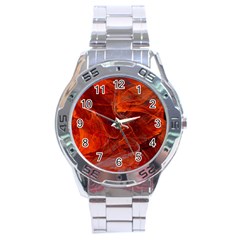 Swirly Love In Deep Red Stainless Steel Analogue Watch by designworld65