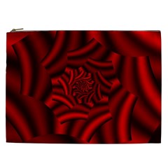 Metallic Red Rose Cosmetic Bag (xxl)  by designworld65