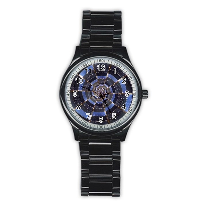 Midnight Crazy Dart Stainless Steel Round Watch