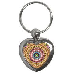 Peaceful Mandala Key Chains (heart)  by designworld65