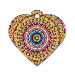 Peaceful Mandala Dog Tag Heart (one Side) by designworld65