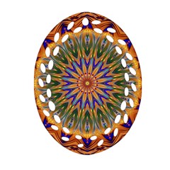 Powerful Mandala Oval Filigree Ornament (two Sides)