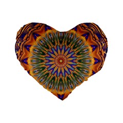 Powerful Mandala Standard 16  Premium Heart Shape Cushions by designworld65