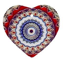 Romantic Dreams Mandala Heart Ornament (two Sides) by designworld65