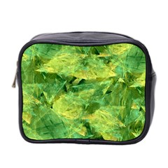 Green Springtime Leafs Mini Toiletries Bag 2-side by designworld65