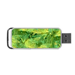 Green Springtime Leafs Portable Usb Flash (two Sides) by designworld65