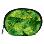 Green Springtime Leafs Accessory Pouches (Medium)  Front