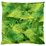 Green Springtime Leafs Large Flano Cushion Case (One Side) Front