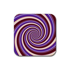 Woven Spiral Rubber Square Coaster (4 Pack) 