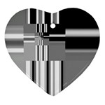 Black And White Endless Window Ornament (Heart) Front