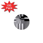 Black And White Endless Window 1  Mini Magnets (100 pack)  Front