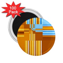 Endless Window Blue Gold 2 25  Magnets (100 Pack)  by designworld65