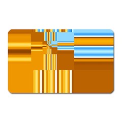 Endless Window Blue Gold Magnet (rectangular) by designworld65