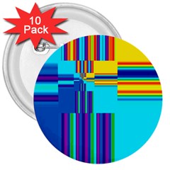 Colorful Endless Window 3  Buttons (10 Pack)  by designworld65