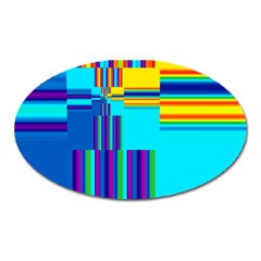 Colorful Endless Window Oval Magnet by designworld65
