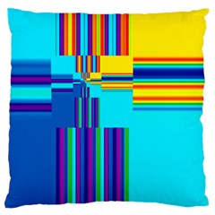 Colorful Endless Window Large Flano Cushion Case (two Sides) by designworld65