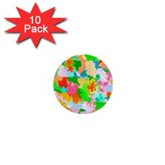 Colorful Summer Splash 1  Mini Buttons (10 Pack)  by designworld65