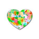 Colorful Summer Splash Heart Coaster (4 pack)  Front