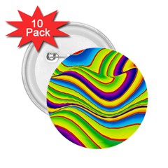 Summer Wave Colors 2.25  Buttons (10 pack) 