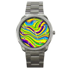 Summer Wave Colors Sport Metal Watch by designworld65