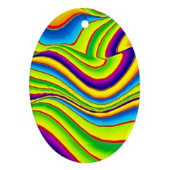 Summer Wave Colors Oval Ornament (Two Sides)